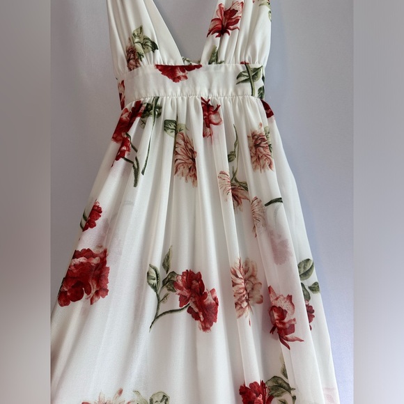 REVAMPED Sexy Maxi Plunging Straps
Backless Floral Dress - Picture 3 of 8
